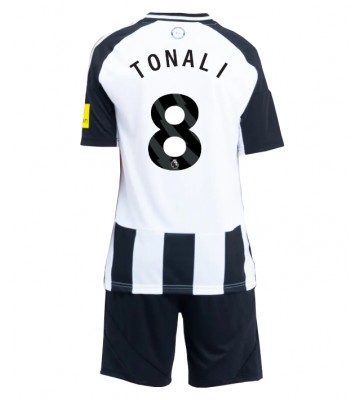 Newcastle United Sandro Tonali #8 Primera Equipación Niños 2024-25 Manga Corta (+ Pantalones cortos)